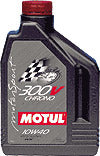 Motul 300V Chrono 10W40, 100% Synthetic, Double Ester, Exceeds all standards. 2 Litre
