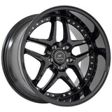 FORUM WHEELS VICE 18 x 9.5, 5x114.3, +15 GLOSS BLACK set 4pcs with caps.