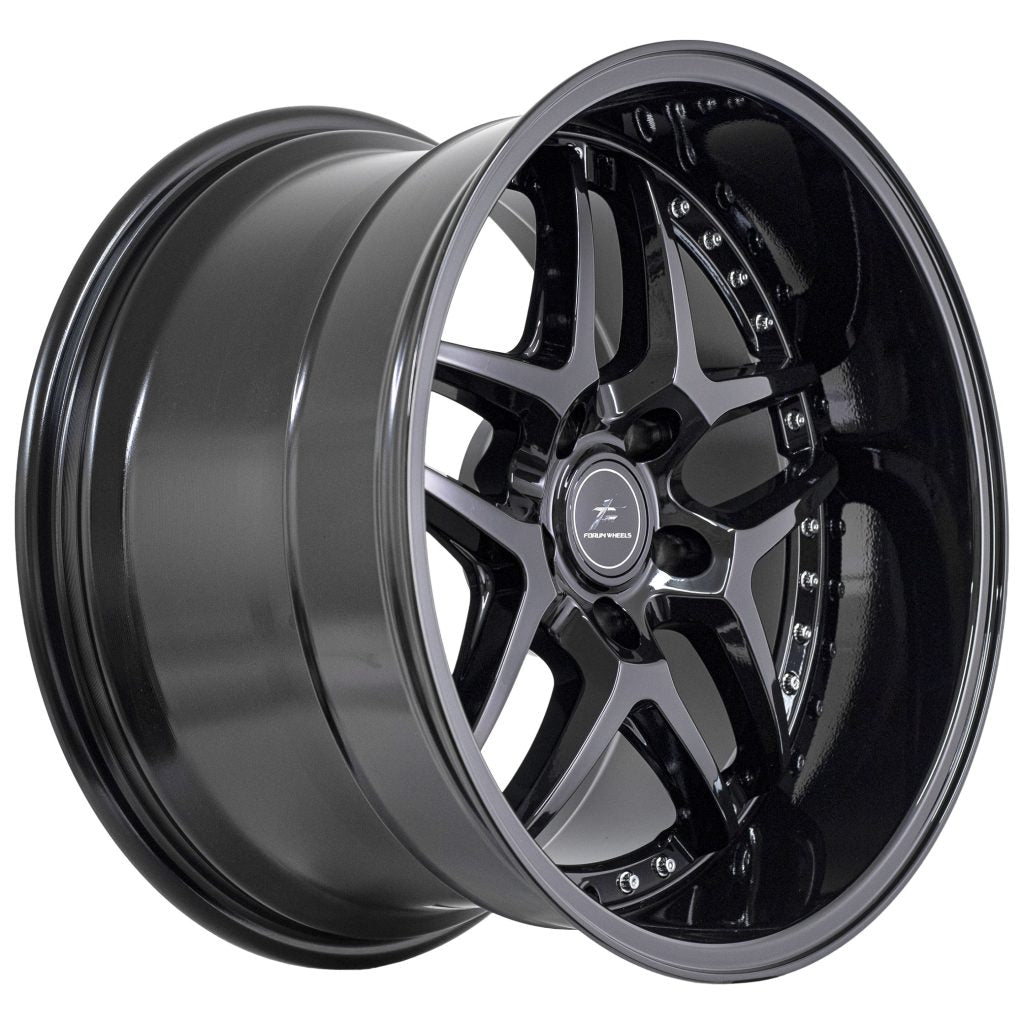 FORUM WHEELS VICE 18 x 10.5, 5x114.3, +12 GLOSS BLACK set 4pcs with caps.