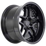 FORUM WHEELS VICE 18 x 9.5, 5x114.3, +15 GLOSS BLACK set 4pcs with caps.