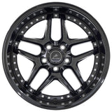 FORUM WHEELS VICE 18 x 9.5, 5x114.3, +15 GLOSS BLACK set 4pcs with caps.