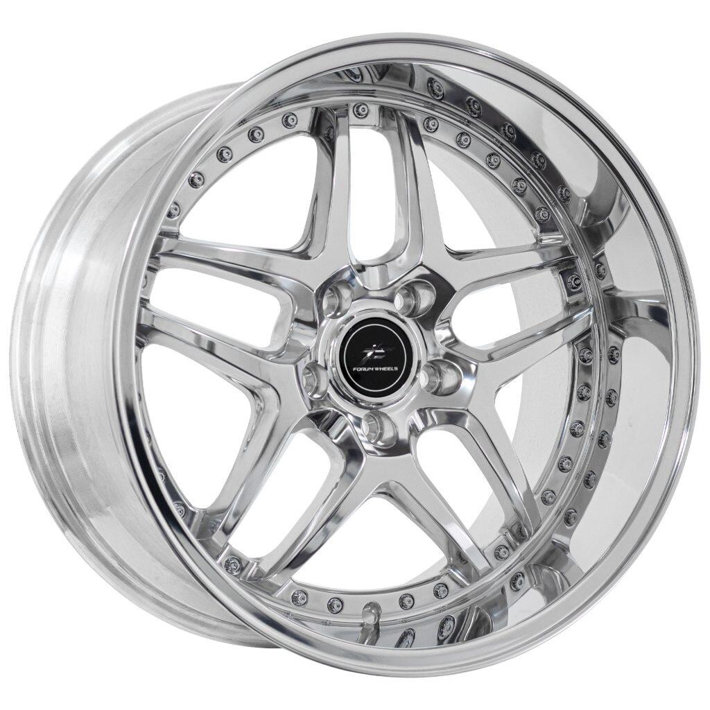 FORUM WHEELS VICE 18 x 9.5, 5x114.3, +15 CHOME set 4pcs with caps.