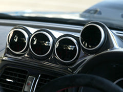Carbing Dash Mounted Carbon Gauge Hood, fits 4 x 60mm gauges.