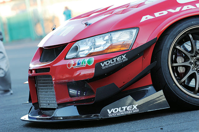 Voltex Cyber Evo front carbon canard set to be used with Cyber Evo front bumper only.