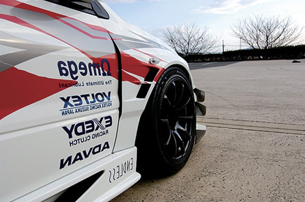 Voltex front replacement fenders +20mm wider.