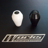 Works Engineering Shift Knob White. Come with multi fit adaptors to suit most JDM vehicles.