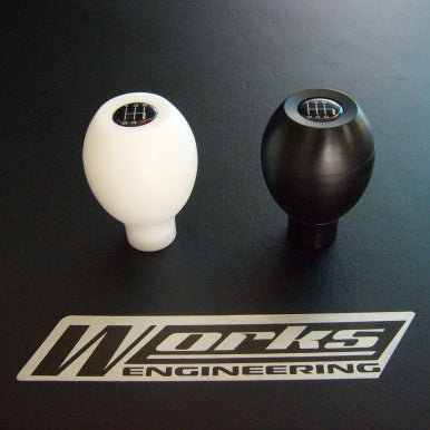Works Engineering Shift Knob Black. Come with multi fit adaptors to suit most JDM vehicles.