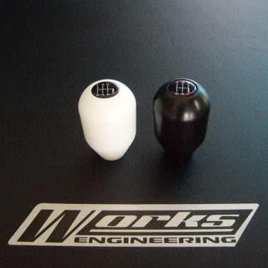 Works Engineering Shift Knob Black. Come with multi fit adaptors to suit most JDM vehicles.