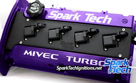 Spark Tech Pro CDI 12 System include black billet aluminium mounting plate. Coil protectors optional