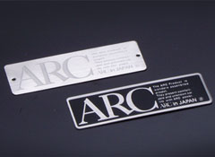 ARC stainless steel plate silver. 90mm×30mm