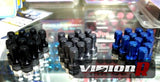 VR Duraluminium Valve stems. Uses made in Japan Valve cores. Black set of 4pcs