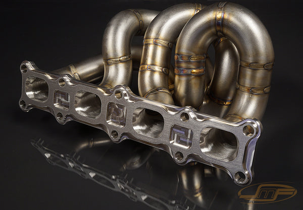 JM Fabrications direct replacement exhaust manifold twin scroll cast collector. Limited stock available ceased production. Made in USA