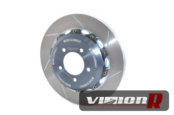 2pce Rear Slotted floating type rotor made from cast iron with curve vane design. Sold as pairs