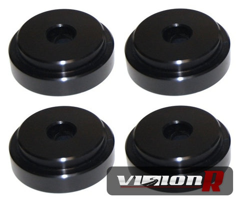 Billet Bushings Replaces factory OEM rubber units to reduce slop and unwanted flex.