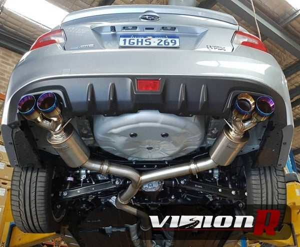 Unknown Performance V2 Cat back Exhaust system. Full 3" piping, 4" Dual Burnt single wall Tips.