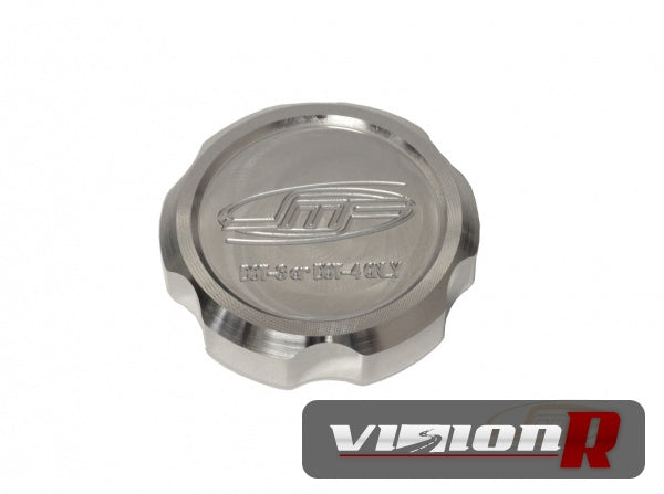 JM Fabrications brake fluid cap. Requires the use of OEM diaphram. Raw billet