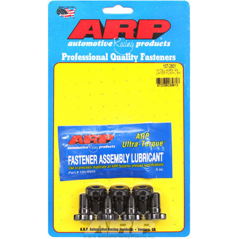 ARP Flywheel bolts are forged and stronger than OEM parts. Comes with lubricant.