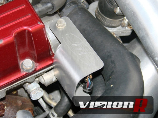 JMF Cam sensor heatshield. Prevents extreme heat from aftermarket exhaust manifolds.