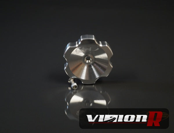 JMF Billet oil cap to suit 4G63 CNC 6061 aluminium. Reuse OEM locking tab & gasket. Raw Billet.