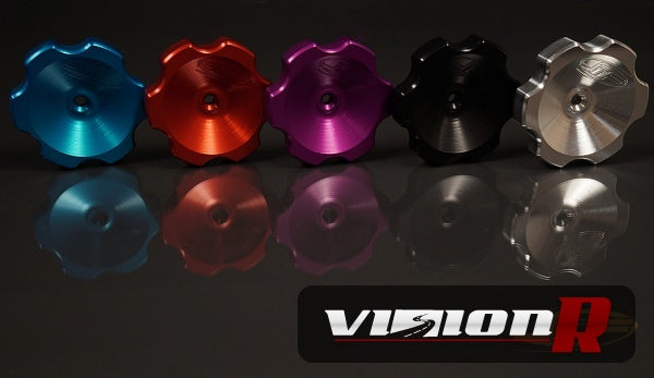 JMF Billet oil cap to suit 4G63 CNC 6061 aluminium. Reuse OEM locking tab & gasket. Purple
