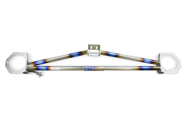 Carbing Front Strut Bar Titanium 3pt Type RS P with MCS (Master Stopper)