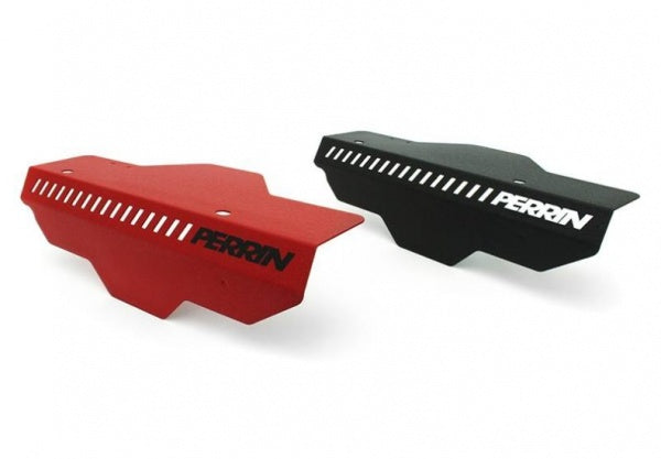 Accessorize the top of your engine and the pulleys with the PERRIN Pulley Cover Red