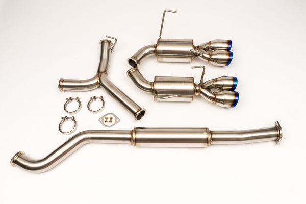 Unknown Performance V2 Cat back Exhaust system. Full 3" piping, 4" Dual Burnt Double wall Tips.