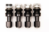 Fasten duraluminum valve stems for aftermarket wheels. Set 4pcs Gunmetal. Japanese inner valve core