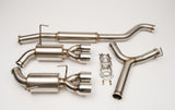 Unknown Performance V2 Cat back Exhaust system. Full 3" piping, 4" Dual Polished single wall Tips.